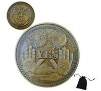 YES/NO Pièce de décision de lettre, oui non défi pour décoration de pièces de monnaie Utilisation du jeu de prise de décision (avec sac de rangement)