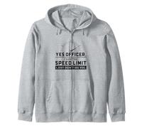 Yes Officer I Saw The Speed Limit Humour Mécanicien de Voiture Sweat à Capuche