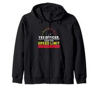 Yes Officer I Saw The Speed Limit Humour Mécanicien de Voiture Sweat à Capuche