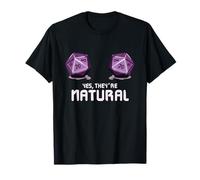 Yes They're Natural Dungeon male Gamer Dice Board Dragon Player T-Shirt S