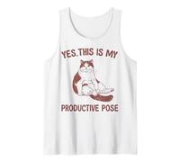 Yes This is My Productive Pose Cat Lover Débardeur