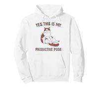 Yes This is My Productive Pose Cat Lover Sweat à Capuche