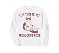 Yes This is My Productive Pose Cat Lover Sweatshirt