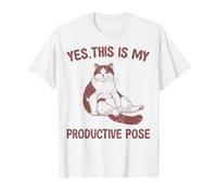 Yes This is My Productive Pose Cat Lover T-Shirt