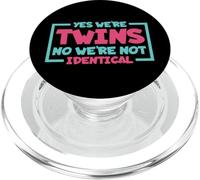 Yes We're Twins Non Nous ne Sommes Pas identiques, frères et sœurs Jumeaux PopSockets PopGrip pour MagSafe