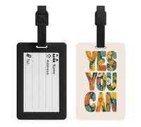 YES You Can Étiquettes de voyage Motif floral
