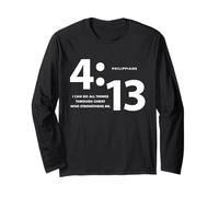 Yes You Can - Philippians 4:13 Verse biblique chrétien Manche Longue