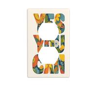 Yes You Can Plaque murale décorative à motifs floraux pour cuisine, salle de bain, 7 x 11,4 cm