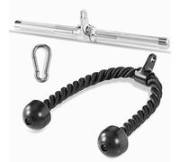 Yes4All 5SU6 Combo Barre droite rotative et corde à triceps - Corde de traction pour triceps - Barre de câble pour entraînement de musculation