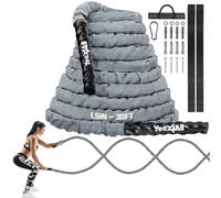 Yes4All A8SS Cordes de Combat pour Tous Les âges, 3,8 cm-9,1 m (Gris), Battle Rope-Cover