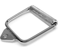 Yes4All Attache de câble LAT, Barre de Presse pour Triceps avec poignée moletée en Diamant, supporte jusqu'à 399,2 kg (Chrome - poignée en D Simple), 1.8