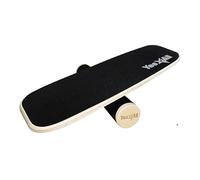 Yes4All Balance Board Trainer, surface lisse et rouleau recouvert de TPE épais ; planche d'entraînement en bois pour tous les niveaux d'entraînement, la stabilité et la force centrale.