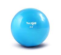 Yes4All Balle tonifiante lestée Douce/Balle de Sable médicinale Douce - Idéale pour l'exercice, l'entraînement, la physiothérapie - Balle lestée Douce (2 LB, Bleu)