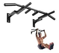 Yes4All Barre de traction murale multi-prise - 40,6 et 61 cm - Compatibilité avec goujons réversibles - Barre de traction murale - Construction solide