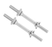 Yes4All Barre d'haltères solide 4 colliers et barre de connexion - Longueur 40 cm Ø 3 cm, Longueur 35/40 cm Ø 2,5 cm - Haltere Reglable Set, Poignée en caoutchouc