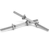 Yes4All Barres d'haltères solide 4 colliers et barre de connexion - Longueur 40 cm Ø 3 cm, Longueur 35 cm Ø 2,5 cm