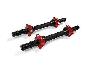 Yes4All Barres d'haltères solide 4 colliers et barre de connexion - Longueur 40 cm Ø 3 cm, Longueur 35 cm Ø 2,5 cm