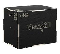 Yes4All Boîte pliométrique 3 en 1 en bois pour entraînement au saut, boîtes de saut pour exercices de gym à domicile et entraînement en plein air
