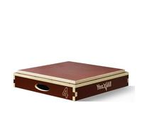 Yes4All Boîte pliométrique empilable en bois avec surface antidérapante pour salle de sport à domicile et entraînement en plein air, rouge, 10,2 cm