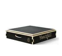 Yes4All Boîte pliométrique souple réglable, empilable pour salle de sport à domicile, capacité de 200 kg, boîte à sauter pliométrique pour exercices et conditionnement - Noir - 15,2 cm