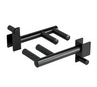 Yes4All Capacité de 158,8 kg - Barres de dips pour 2 x 2 avec cage d'alimentation à trou de 2,5 cm, fixations de support de squat - Poignées étroites et larges pour dips, tractions, pompes (noir)