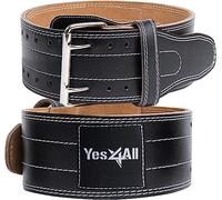 Yes4All Ceinture d'haltérophilie en cuir véritable durable pour homme et femme (taille S)