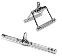 Yes4All Combo Grip Handle + Straight Rotating Bar Unisexe, Poignée rotative à Double Prise + Barre rotative Droite