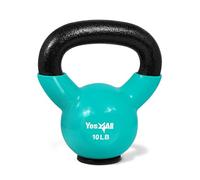 Yes4All EGXQ Kettlebell en fonte recouvert de vinyle avec base de protection en caoutchouc, menthe, 4.5 kg