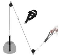 Yes4All Ensemble Complet de Fixation de poulie de câble - Poulie de Traction LAT et poulie de Gymnastique à Domicile compatibles avec Les Barres Olympiques de 2 Pouces, B. Noir - Complet