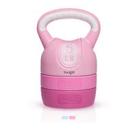 Yes4All Ensemble de kettlebells réglables pour salle de sport à domicile de 2,3 kg à 5,4 kg, ensemble de poids à domicile pour femme - Ensemble de poids pour salle de sport à domicile - Rose
