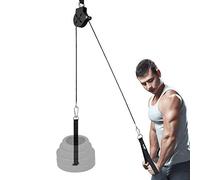 Yes4All Goupille de Chargement de Plaque de Poids 2,5 cm et 5,1 cm, système de poulie de câble LAT de Fitness, équipement de Gym Robuste pour la Maison avec Fixation de câble de Corde à Triceps