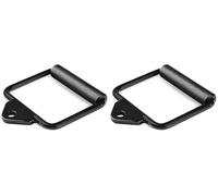 Yes4All jxlx câble Barre Droite rotative moletée en Diamant Fixation à la Machine à Lattes Unisexe, B Poignée Simple en D-Noir, 20x18x16 (Lot de 2)