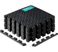 Yes4All KAL0 Tapis de Sol imbriqué, 3,6 m² (12 Carreaux) - Noir, x 30,5 cm