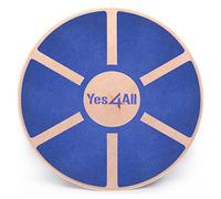 Yes4All L6CJ Planche d'équilibre en bois - Exercice d'équilibre et de stabilité 40 cm de diamètre
