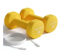 Yes4All Lot de 2 haltères en néoprène, câble de type C pratique inclus, 0,9 à 9,1 kg, prise en main confortable pour un entraînement à domicile confiant, revêtement en néoprène antidérapant avec