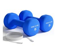 Yes4All Lot de 2 haltères en néoprène, câble de type C pratique inclus, 0,9 à 9,1 kg, prise en main confortable pour un entraînement à domicile confiant, revêtement en néoprène antidérapant avec
