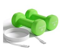 Yes4All Lot de 2 haltères en néoprène, câble de type C pratique inclus, 0,9 à 9,1 kg, prise en main confortable pour un entraînement à domicile confiant, revêtement en néoprène antidérapant avec