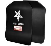 Yes4All Lot de 2 plaques de musculation 3D de 6,4 kg avec design ergonomique incurvé pour porte-plaques, entraînement corporel, entraînement intensif, rucking, cardio