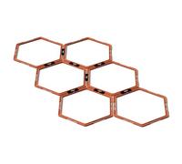 Yes4All Lot Sac de Transport hexagonaux, Haies l'entraînement d'agilité des Jambes (Vert Fluo) Unisexe, A. Orange-6 Anneaux, 6 Rings