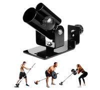 Yes4All LPL6 Plate-forme de rame en T de luxe - pivotant sur 360° et facile à installer - convient aux barres olympiques standard de 1" et de 2", noir