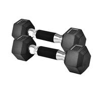 Yes4All Paire d'haltères hexagonales avec revêtement en caoutchouc 2,3 kg