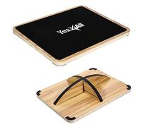 Yes4All Planche d'équilibre en bois avec rotation à 360 degrés, planche d'équilibre antidérapante pour la physiothérapie, l'entraînement avancé d'équilibre et les exercices de fitness