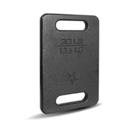 Yes4All Plaque de Lestage en Fonte avec Poignée Ergonomique et Finition Brillante, Poids de Musculation Lesté pour Sac à Dos, Marche Lestée, Randonnée et Entraînement Basique Noir - 13.5 KG