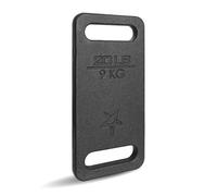 Yes4All Plaque de Lestage en Fonte avec Poignée Ergonomique et Finition Brillante, Poids de Musculation Lesté pour Sac à Dos, Marche Lestée, Randonnée et Entraînement Basique Noir - 9 KG