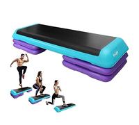 Yes4All Plateforme d'exercice aérobic réglable avec 4 rehausseurs réglables inclus et options supplémentaires - Violet sarcelle