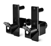 Yes4All Porte-haltères à rouleau en J pour Power Rack - Crochet en J - Pour tubes carrés de 5,1 x 5,1 cm (paire), A. Noir - J-Hook 2 x 2