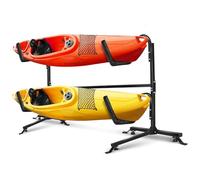 Yes4All Porte-kayak autoportant double pour garage, support d'extérieur en acier durable, idéal pour kayaks, planches de surf, planche à pagaie de 79,4 kg
