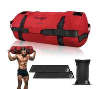 Yes4All Sac de Sable Réglable avec 7 poignées, Non rempli Power Bag de Musculation Carolous 2-90 kg, Sac Lesté pour entraînement Fonctionnel, Rucking, Crossfit, Body Pump, de Force & d'endurance