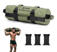Yes4All Sac de Sable Réglable avec 7 poignées, Non rempli Power Bag de Musculation Carolous 2-90 kg, Sac Lesté pour entraînement Fonctionnel, Rucking, Crossfit, Body Pump, de Force & d'endurance