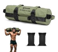 Yes4All Sac de Sable Réglable avec 7 poignées, Non rempli Power Bag de Musculation Carolous 2-90 kg, Sac Lesté pour entraînement Fonctionnel, Rucking, Crossfit, Body Pump, de Force & d'endurance